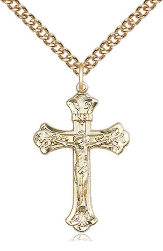 14kt Gold Filled Crucifix Medal Religious Jewelry