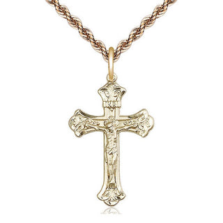 14kt Gold Filled Crucifix Medal Religious Jewelry