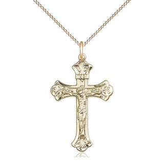 14kt Gold Crucifix Medal