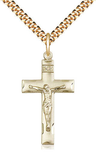 14kt Gold Filled Crucifix Medal Religious Jewelry