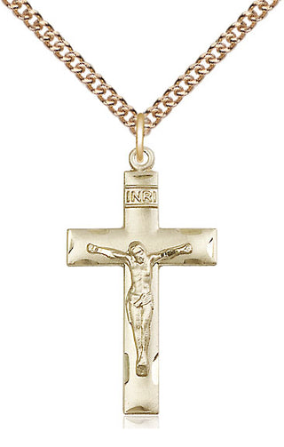 14kt Gold Filled Crucifix Medal Religious Jewelry