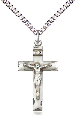 Sterling Silver Crucifix Medal Religious Jewelry