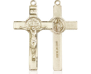 14kt Gold Filled Saint Benedict Crucifix Medal