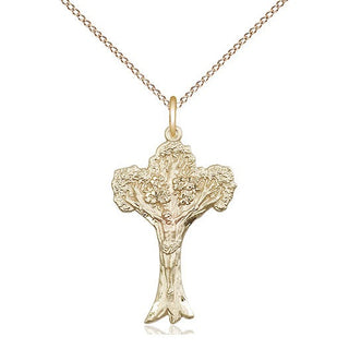 14kt Gold Filled Crucifix Medal Catholic Jewelry