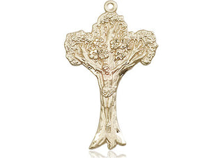 14kt Gold Crucifix Medal
