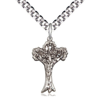 Sterling Silver Crucifix Medal Catholic Jewelry