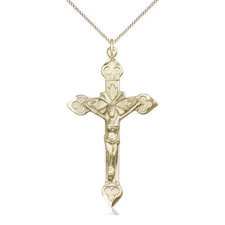 14kt Gold Filled Crucifix Medal Catholic Jewelry