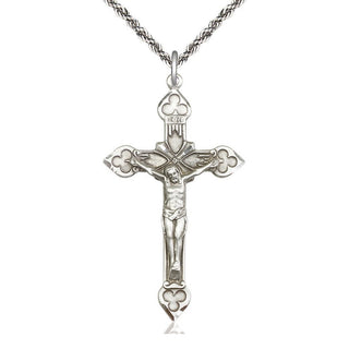Sterling Silver Crucifix Medal Catholic Jewelry