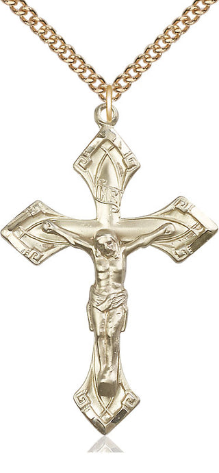 14kt Gold Filled Crucifix Medal Catholic Jewelry