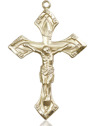 14kt Gold Crucifix Medal