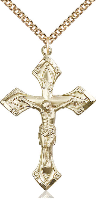 14kt Gold Crucifix Medal
