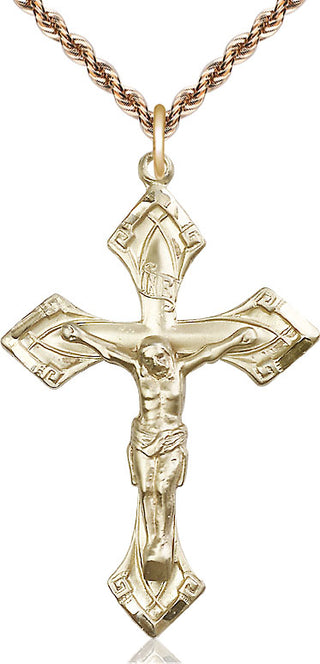 14kt Gold Crucifix Medal