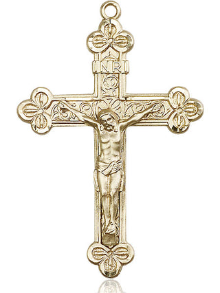 14kt Gold Crucifix Medal