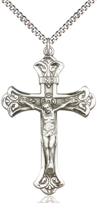 Pewter Crucifix Medal Catholic Jewelry