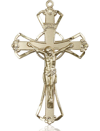 14kt Gold Crucifix Medal
