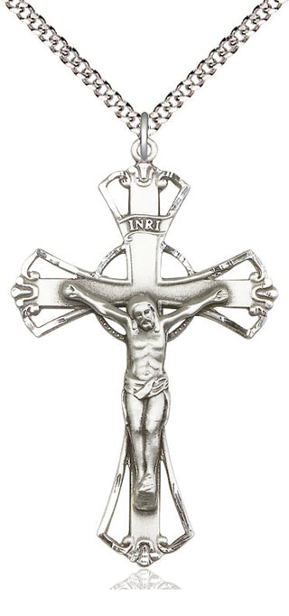 Pewter Crucifix Medal Catholic Jewelry