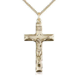 14kt Gold Filled Crucifix Medal Catholic Jewelry