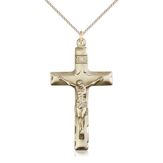 14kt Gold Crucifix Medal