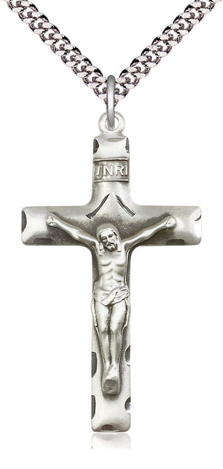 Pewter Crucifix Medal Catholic Jewelry