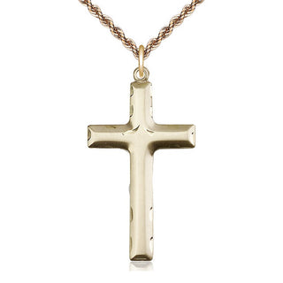 14kt Gold Filled Cross Medal Catholic Jewelry