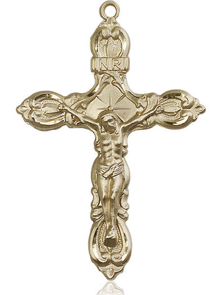 14kt Gold Crucifix Medal