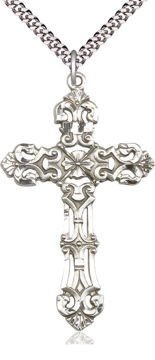 Sterling Silver Cross Medal Catholic Jewelry