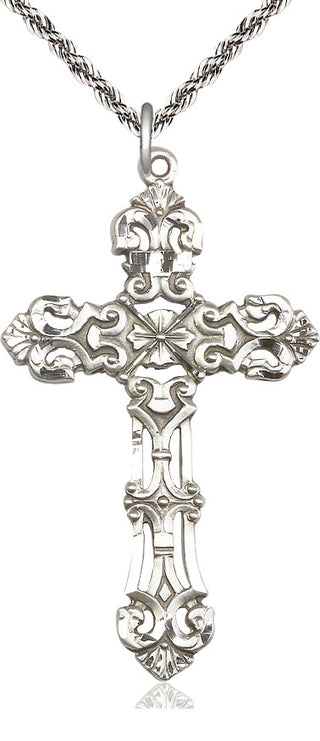 Sterling Silver Cross Medal Catholic Jewelry