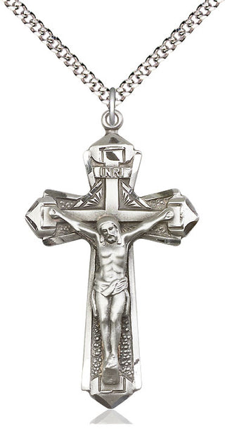 Pewter Crucifix Medal Catholic Jewelry