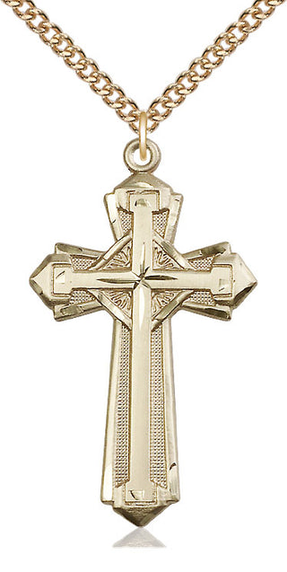 14kt Gold Filled Cross Medal Catholic Jewelry
