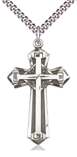 Pewter Cross Medal Catholic Jewelry