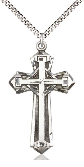 Pewter Cross Medal Catholic Jewelry