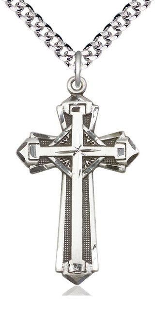 Sterling Silver Cross Medal Catholic Jewelry