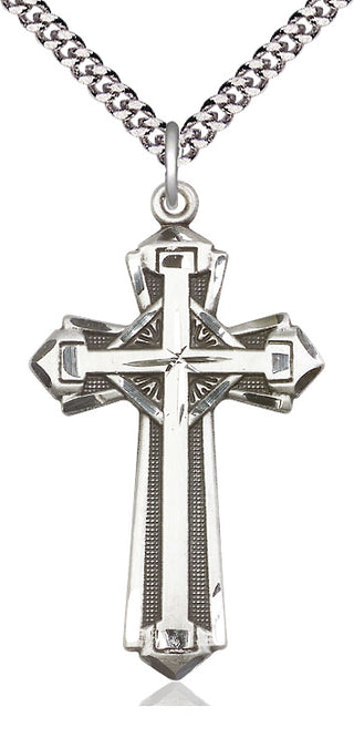 Sterling Silver Cross Medal Catholic Jewelry