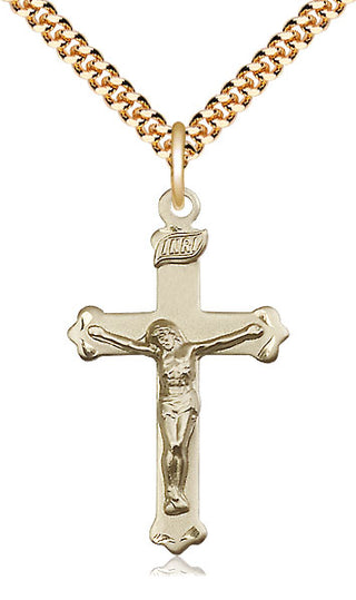 14kt Gold Filled Crucifix Medal Catholic Jewelry