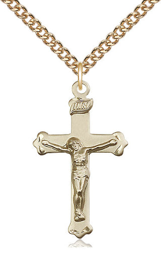 14kt Gold Filled Crucifix Medal Catholic Jewelry