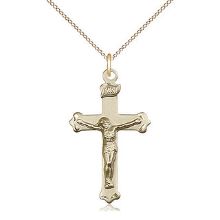 14kt Gold Crucifix Medal