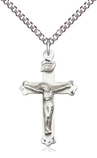 Sterling Silver Crucifix Medal Catholic Jewelry