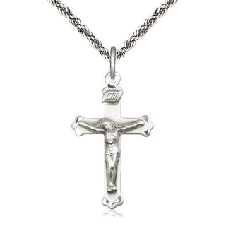 Sterling Silver Crucifix Medal Catholic Jewelry