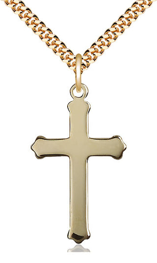 14kt Gold Filled Cross Medal Catholic Jewelry