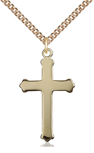 14kt Gold Filled Cross Medal Catholic Jewelry