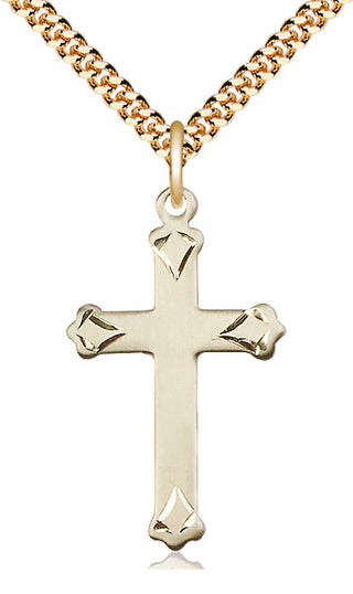 14kt Gold Filled Cross Medal Catholic Jewelry