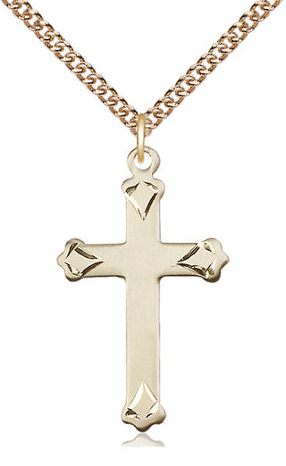 14kt Gold Filled Cross Medal Catholic Jewelry