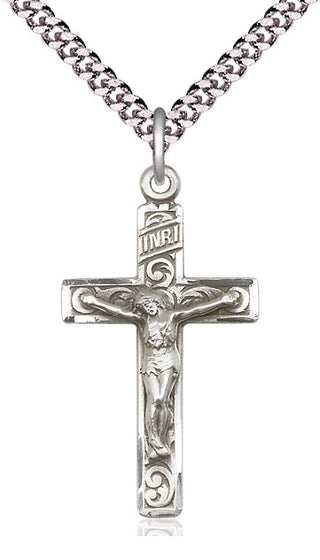Pewter Crucifix Medal Catholic Jewelry