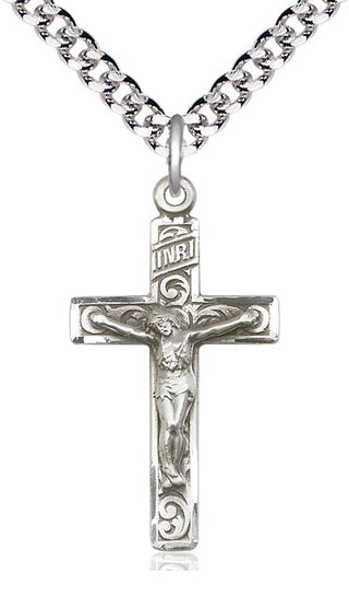Pewter Crucifix Medal Catholic Jewelry