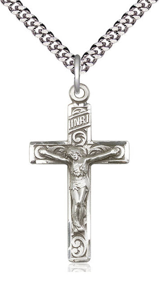 Pewter Crucifix Medal Catholic Jewelry