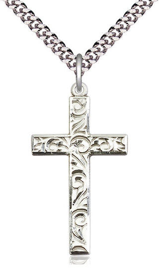 Sterling Silver Cross Medal Catholic Jewelry