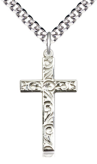 Sterling Silver Cross Medal Catholic Jewelry
