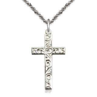 Sterling Silver Cross Medal Catholic Jewelry