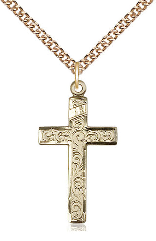 14kt Gold Cross Medal