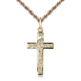 14kt Gold Cross Medal